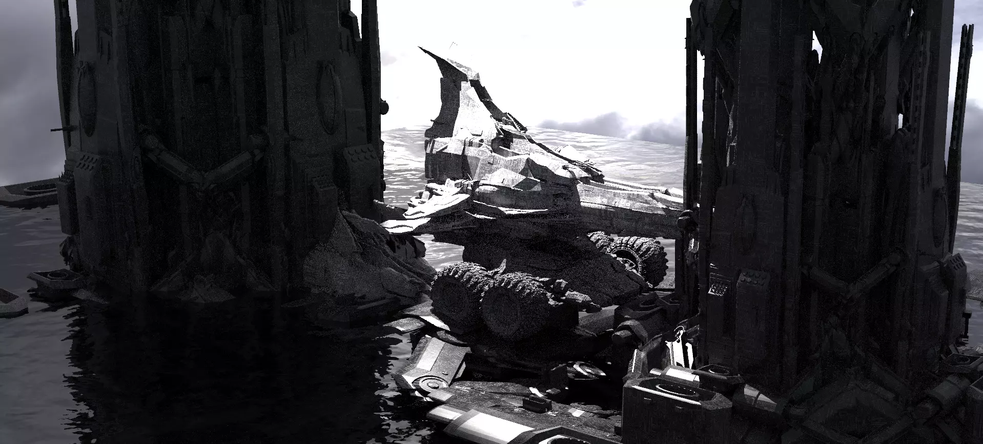 Ship Trekker base 1 Kit bash 1  3D model_0