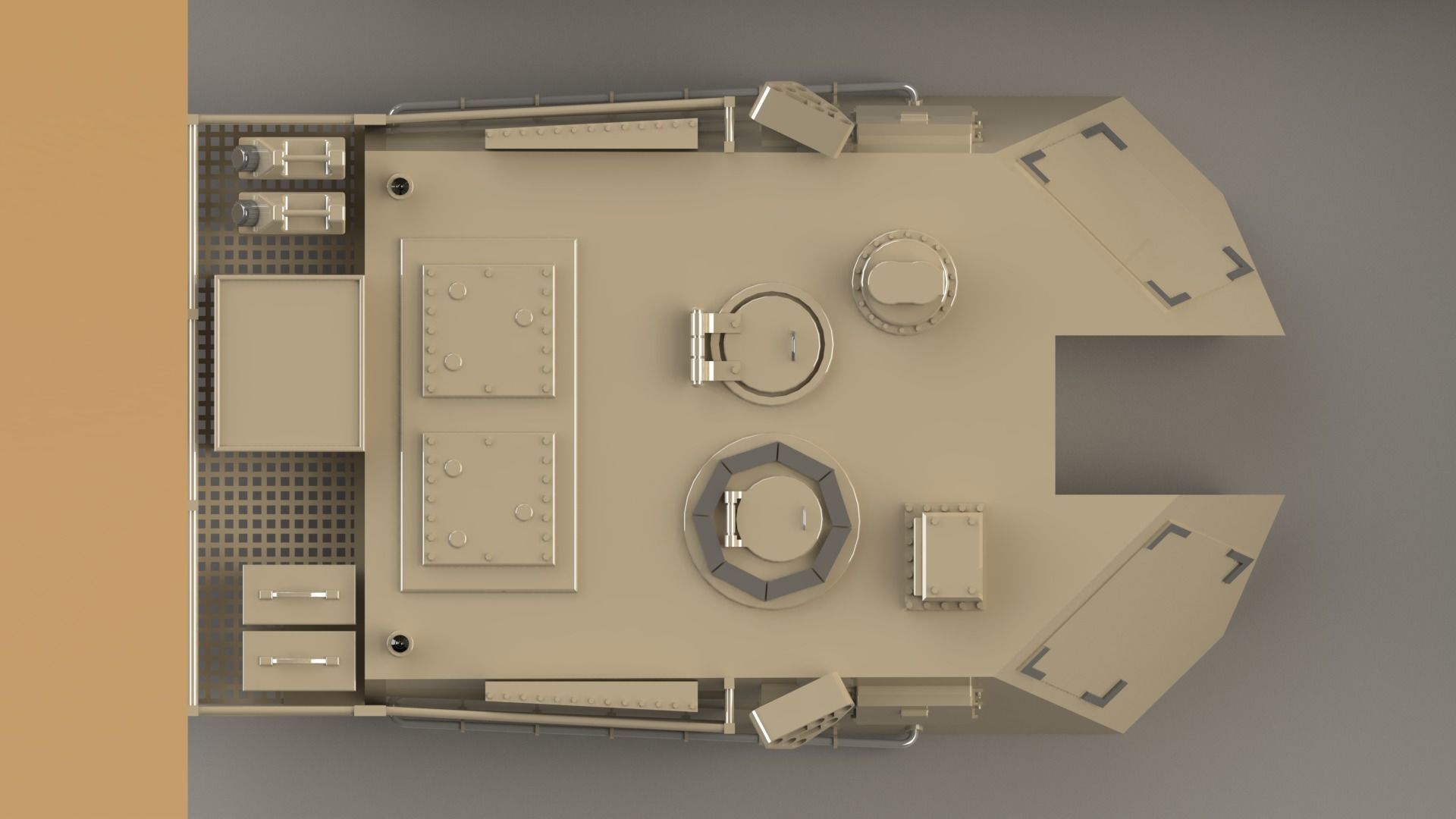 M1 Abrams Tank 3D print model_16