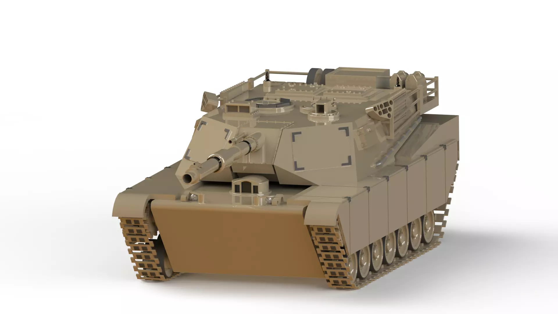 M1 Abrams Tank 3D print model_0