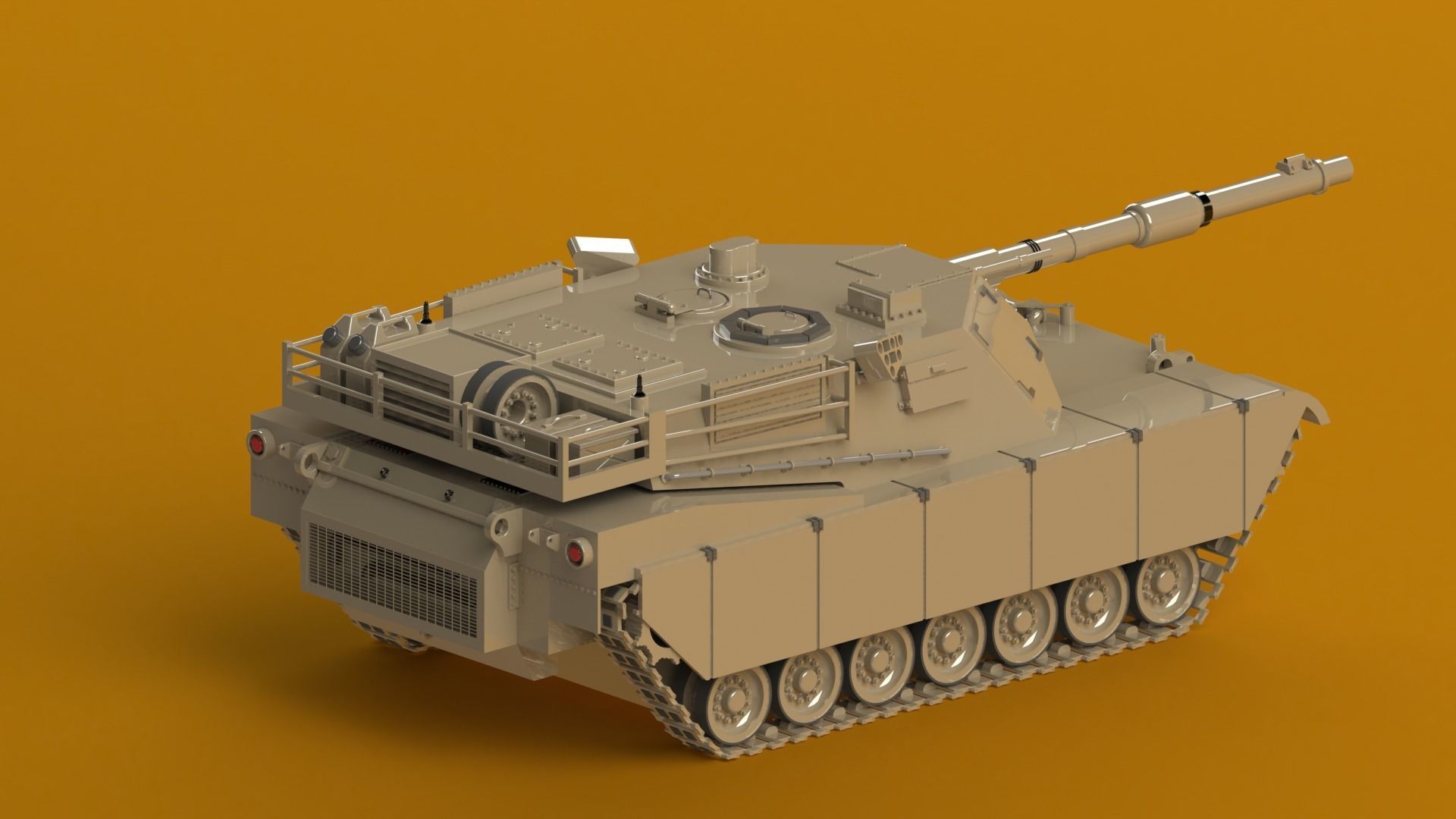 M1 Abrams Tank 3D print model_2