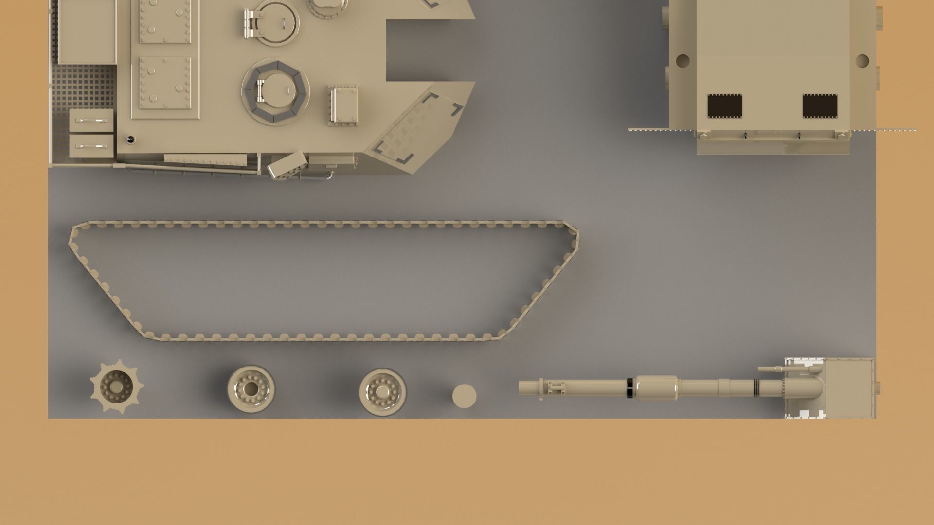 M1 Abrams Tank 3D print model_15