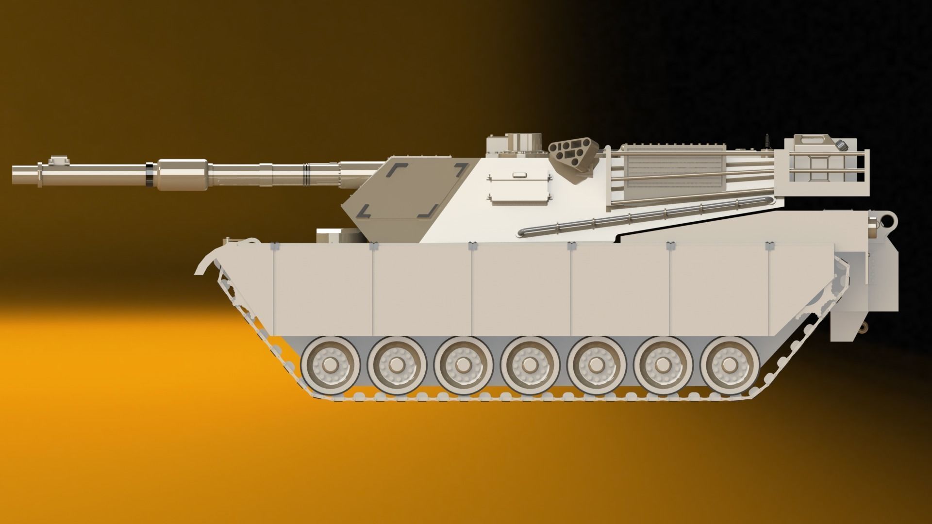M1 Abrams Tank 3D print model_7