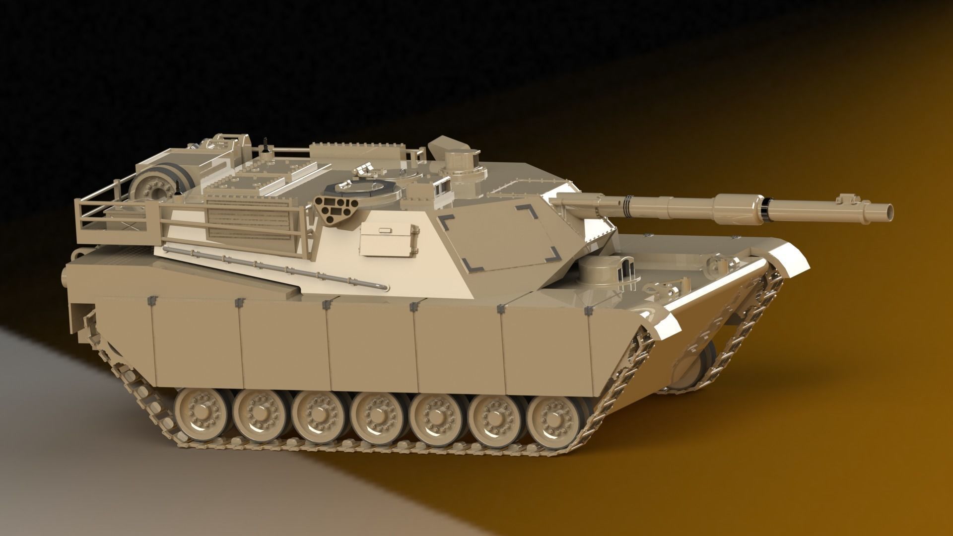 M1 Abrams Tank 3D print model_5