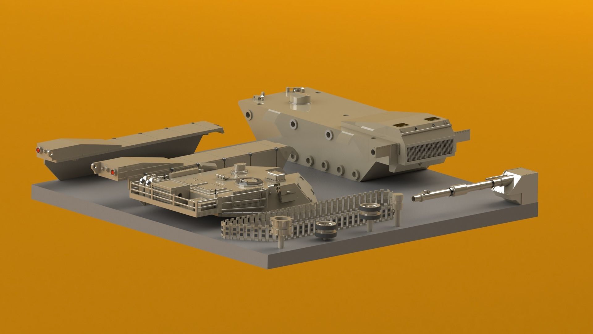 M1 Abrams Tank 3D print model_13
