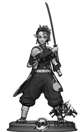 DEMON SLAYER TANJIRO KAMADO Statue 3D print model