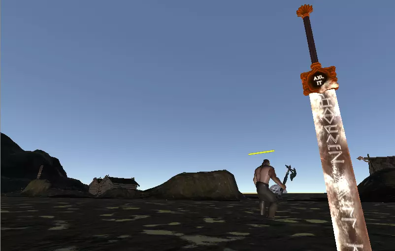 Sword 3D with blood Low-poly 3D model
