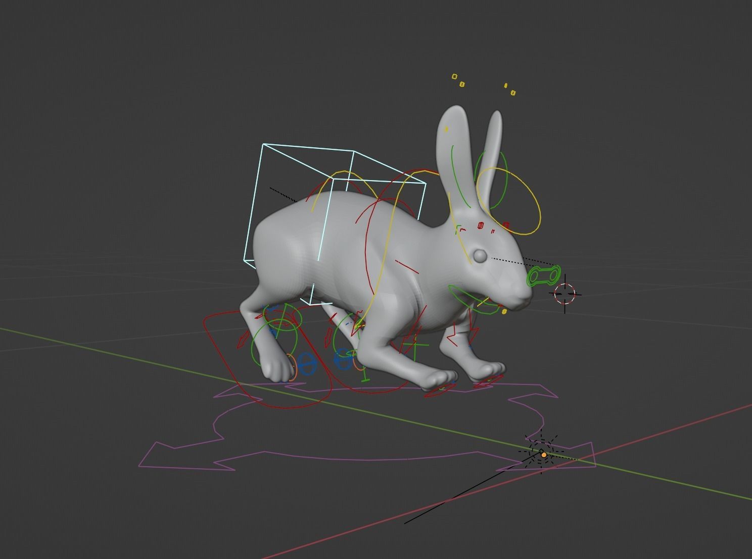 Rabbit BW ANIMATED FUR 3D model_8