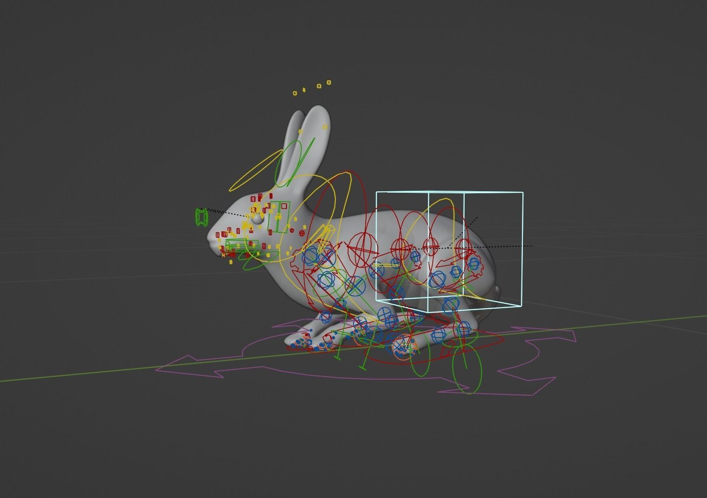 Rabbit BW ANIMATED FUR 3D model_6
