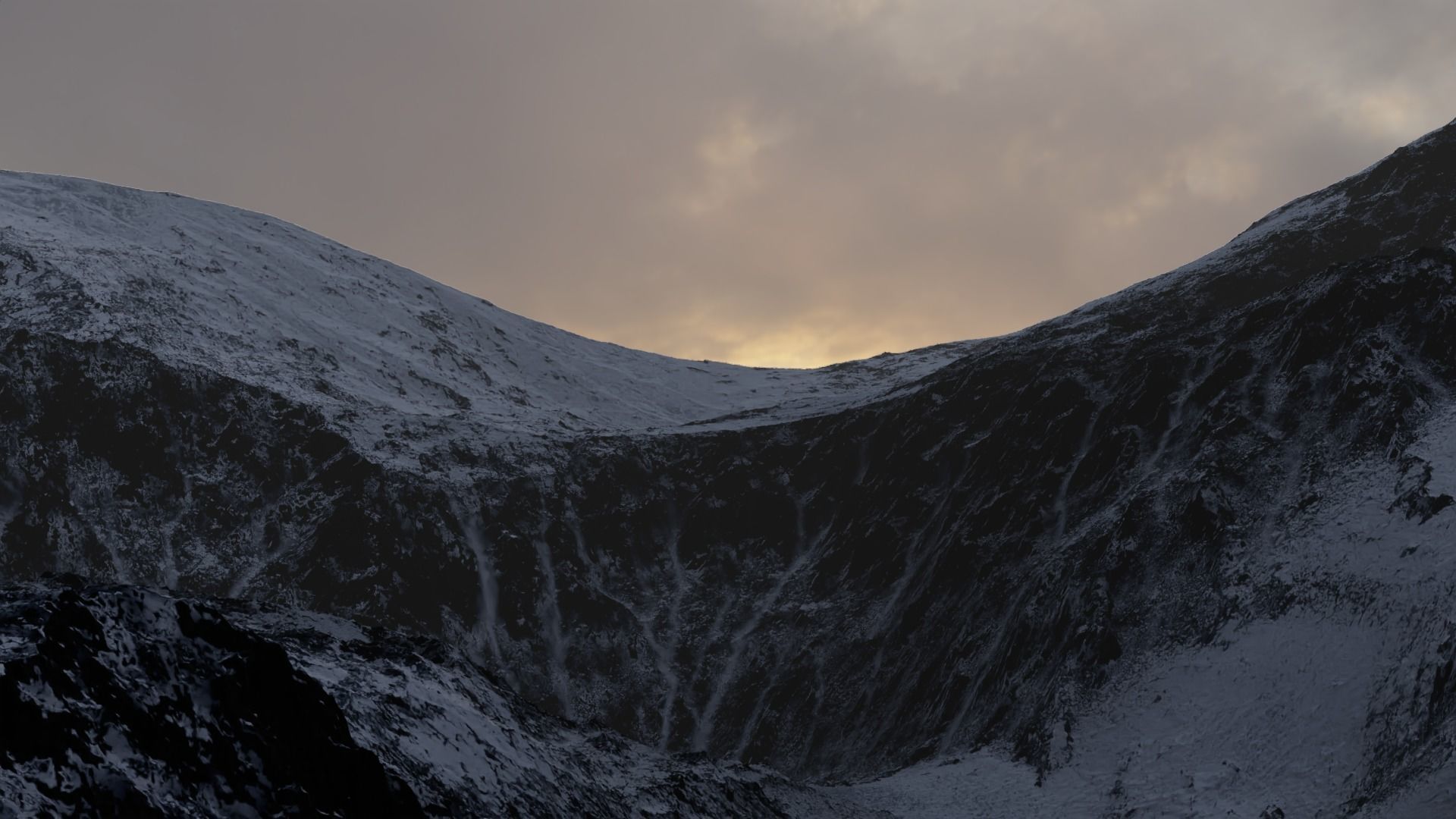360 Degree Snowy Mountains 3D model_2
