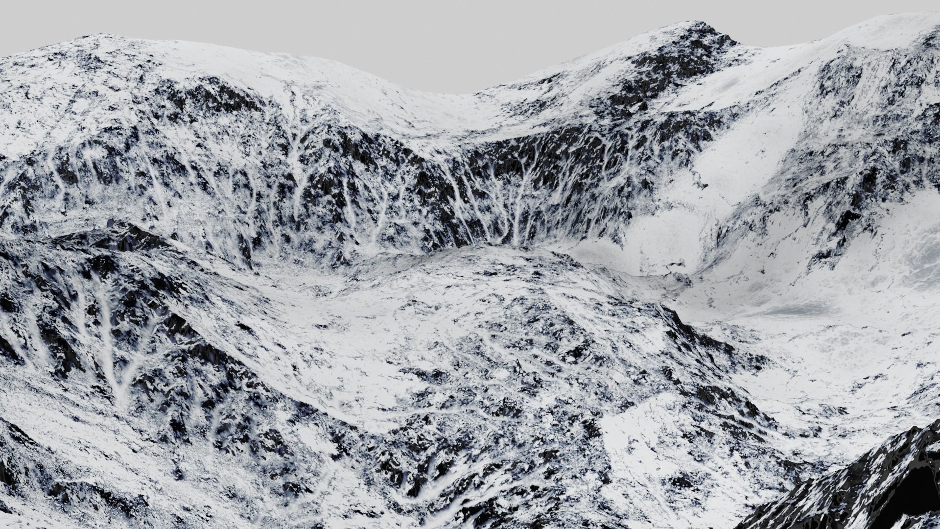 360 Degree Snowy Mountains 3D model_8