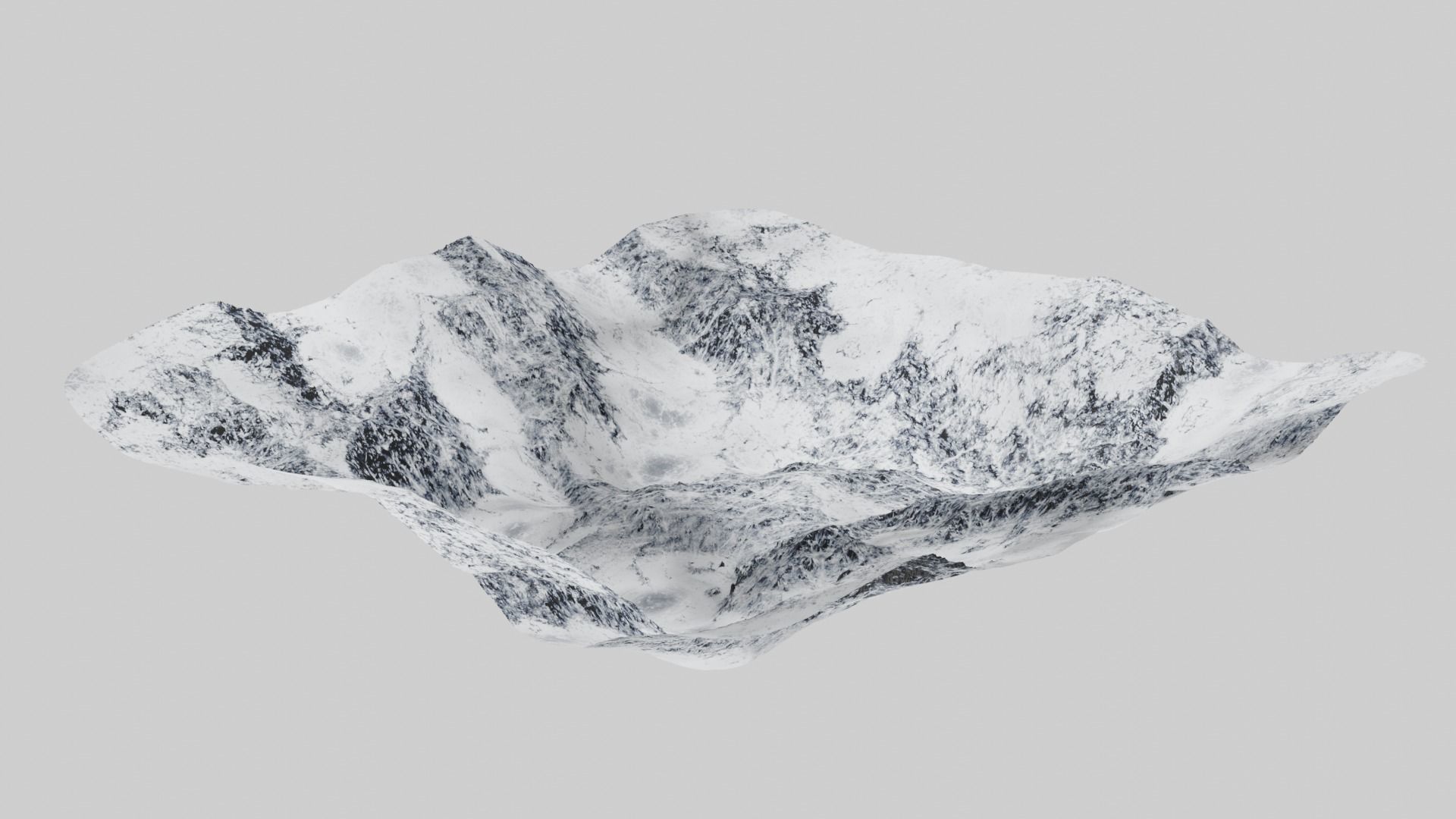 360 Degree Snowy Mountains 3D model_7