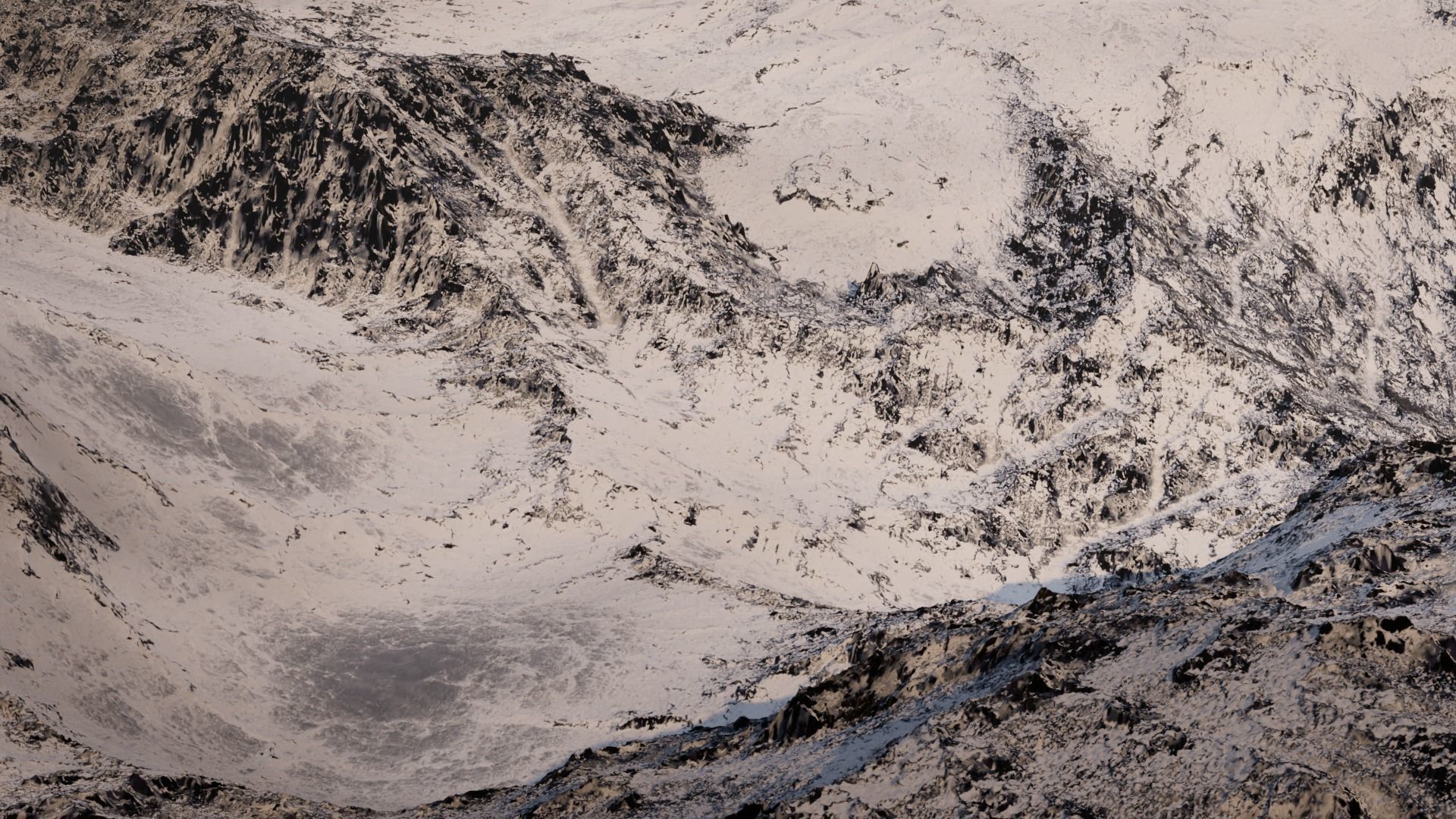 360 Degree Snowy Mountains 3D model_5