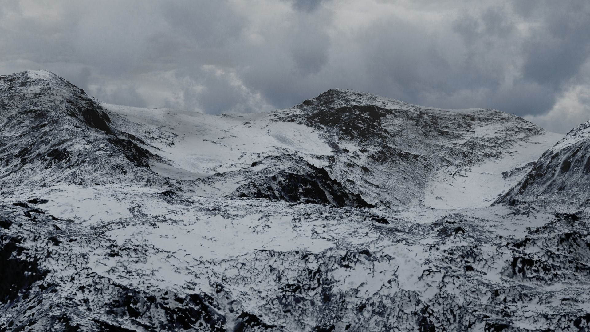 360 Degree Snowy Mountains 3D model_6
