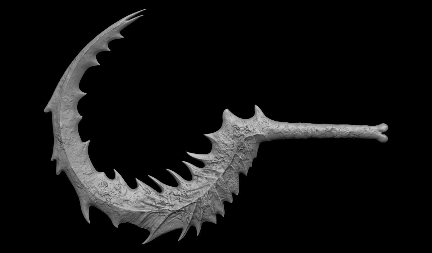 3D PRINTABLE NOOB SAIBOT SCYTHE FOR LIFE SIZE PROPS - MK 11 3D print model_3