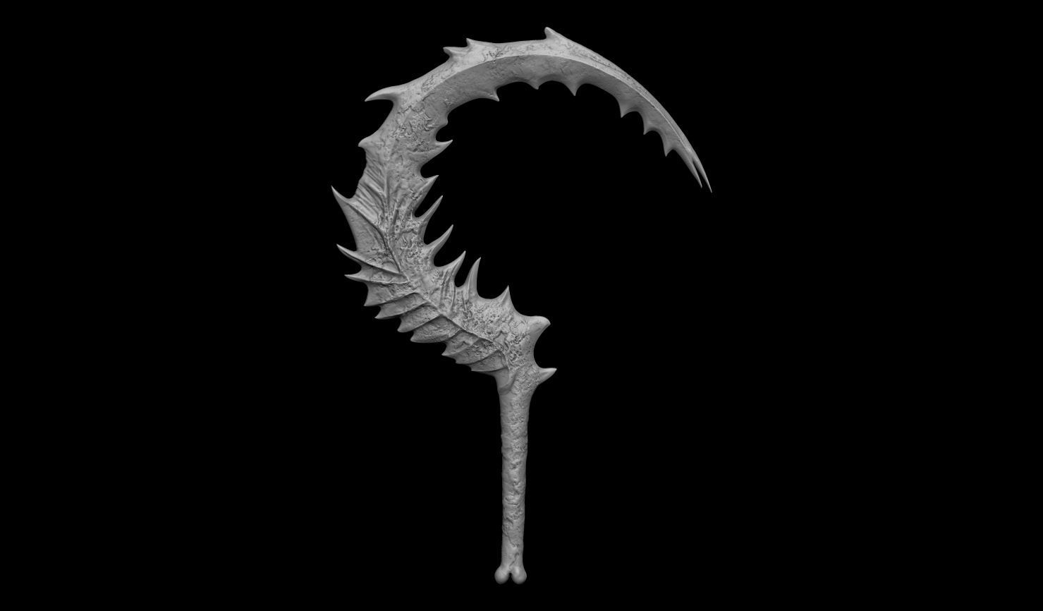 3D PRINTABLE NOOB SAIBOT SCYTHE FOR LIFE SIZE PROPS - MK 11 3D print model_2