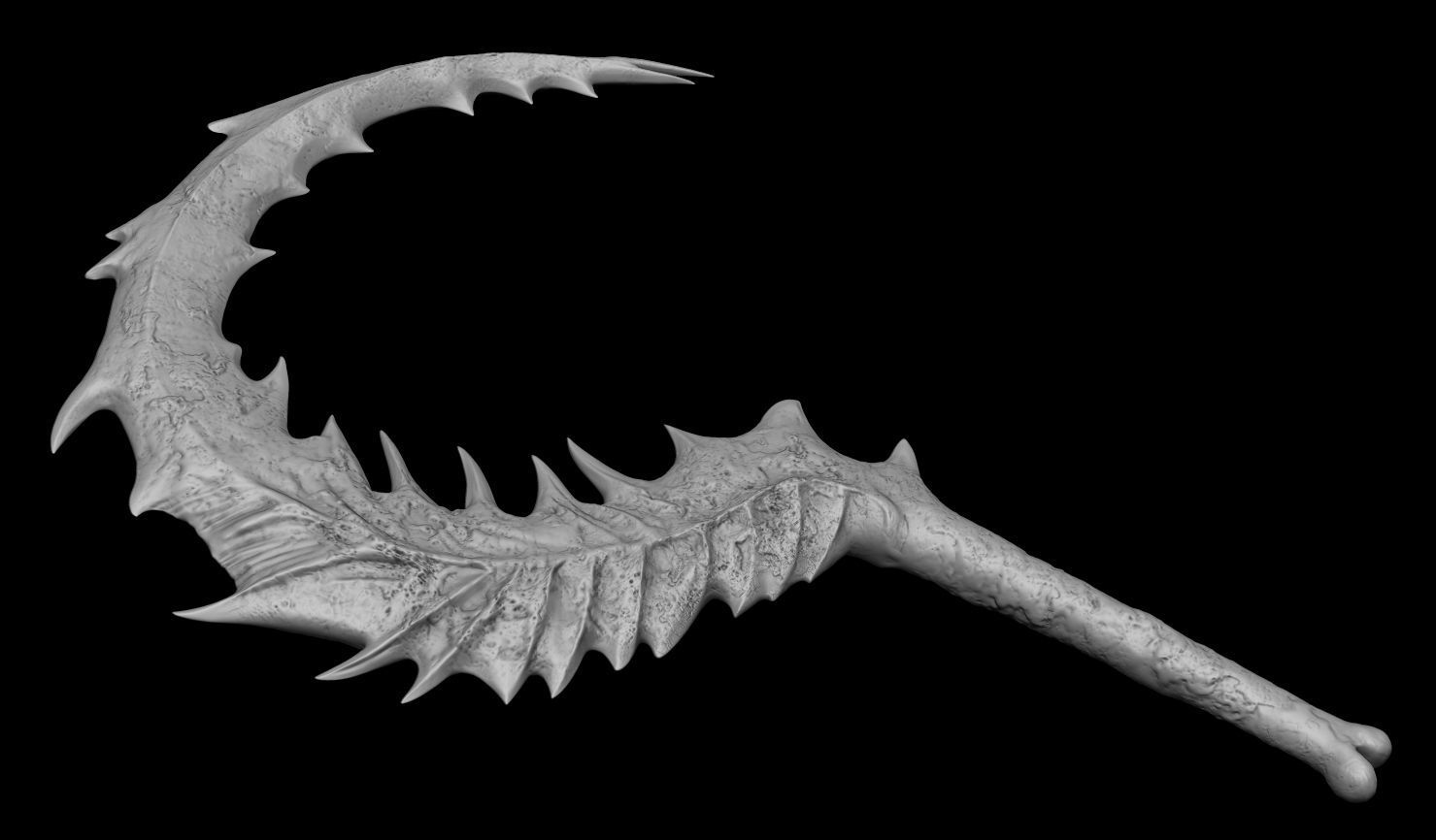 3D PRINTABLE NOOB SAIBOT SCYTHE FOR LIFE SIZE PROPS - MK 11 3D print model_4