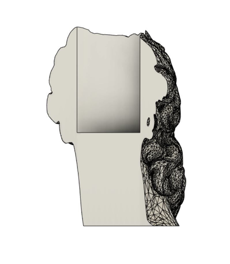 David of Michelangelo Head Pen Holder 3D print model_6