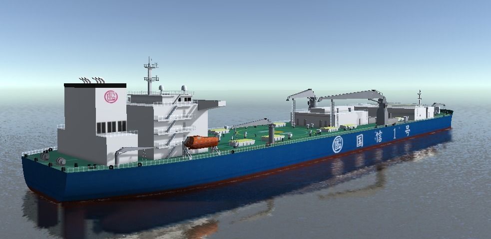 Farm-raised fish aquaculture vessel Guoxin-1 low-poly 3d model Low-poly 3D model_5