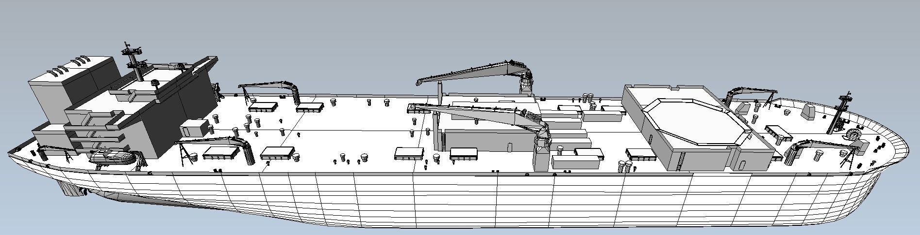 Farm-raised fish aquaculture vessel Guoxin-1 low-poly 3d model Low-poly 3D model_11