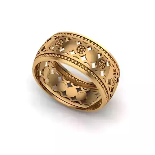 wedding7 gold ring with intricate design