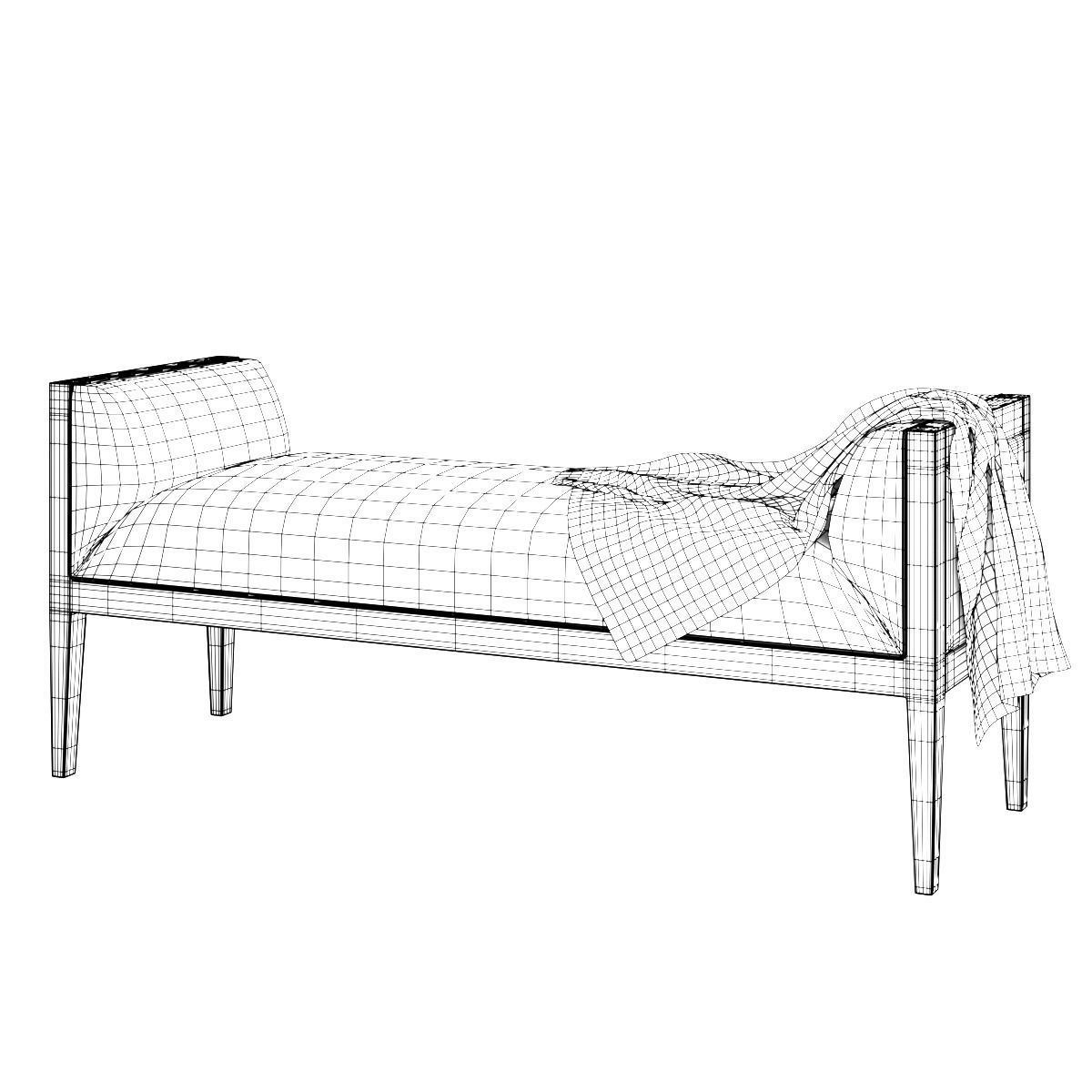 Dane Bench 3D model_3