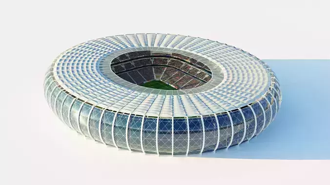 football stadium Low-poly 3D model