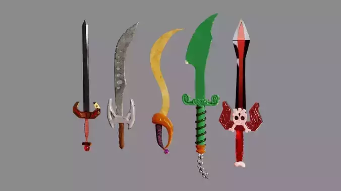  lowpoly sword pack 