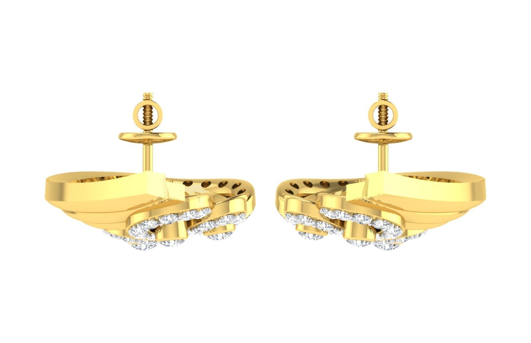 Pendant Earring Set 3dm STL OBJ FBX Render Details 3D print model_10