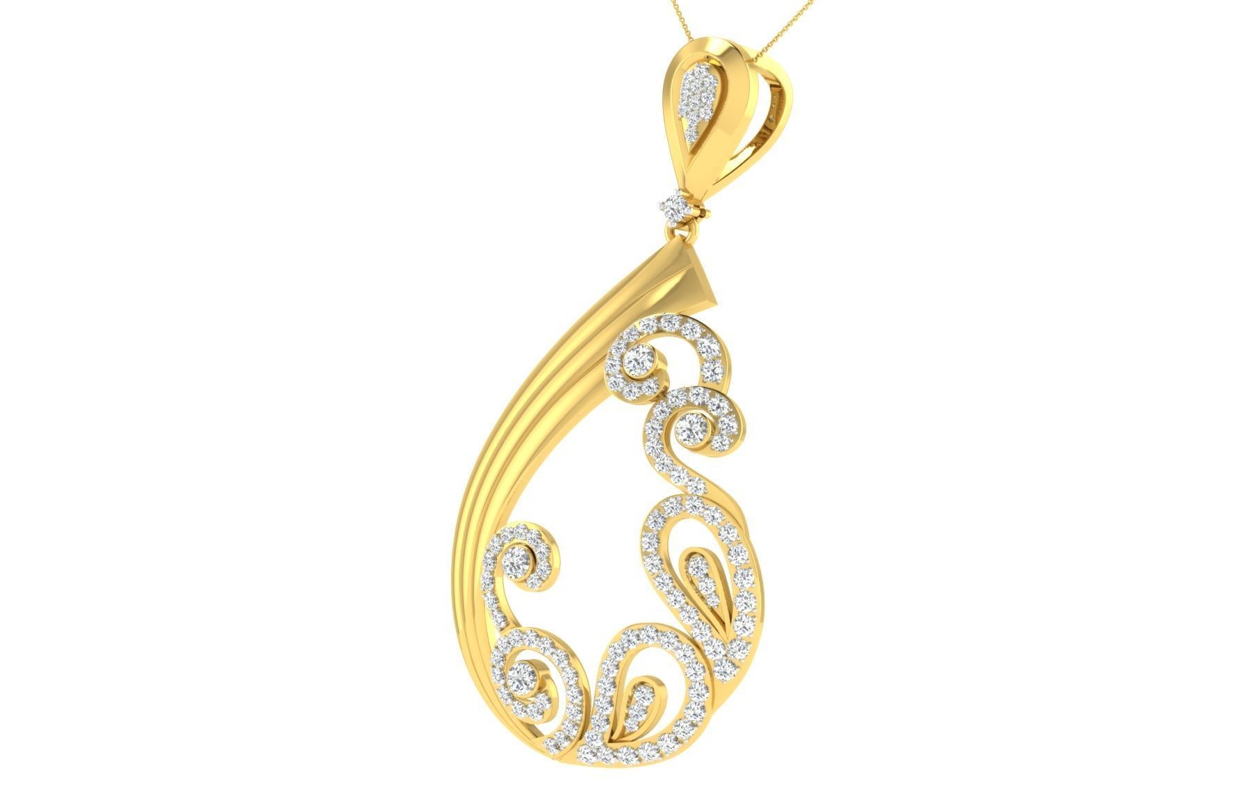 Pendant Earring Set 3dm STL OBJ FBX Render Details 3D print model_2