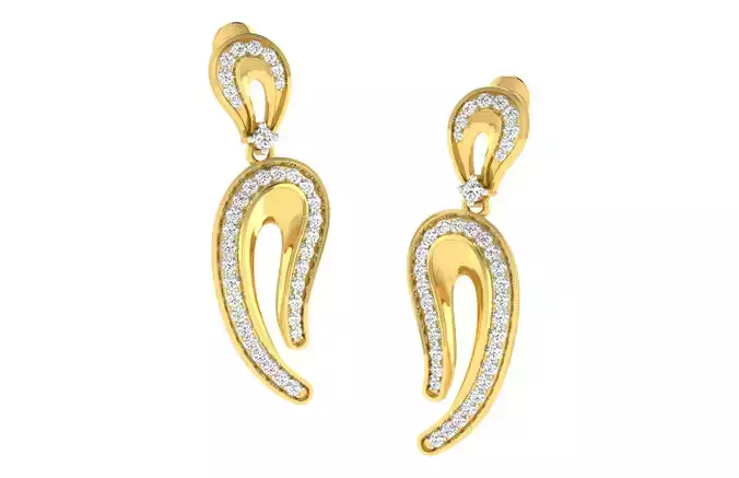 Pendant Earring Set 3dm STL OBJ FBX Render Details