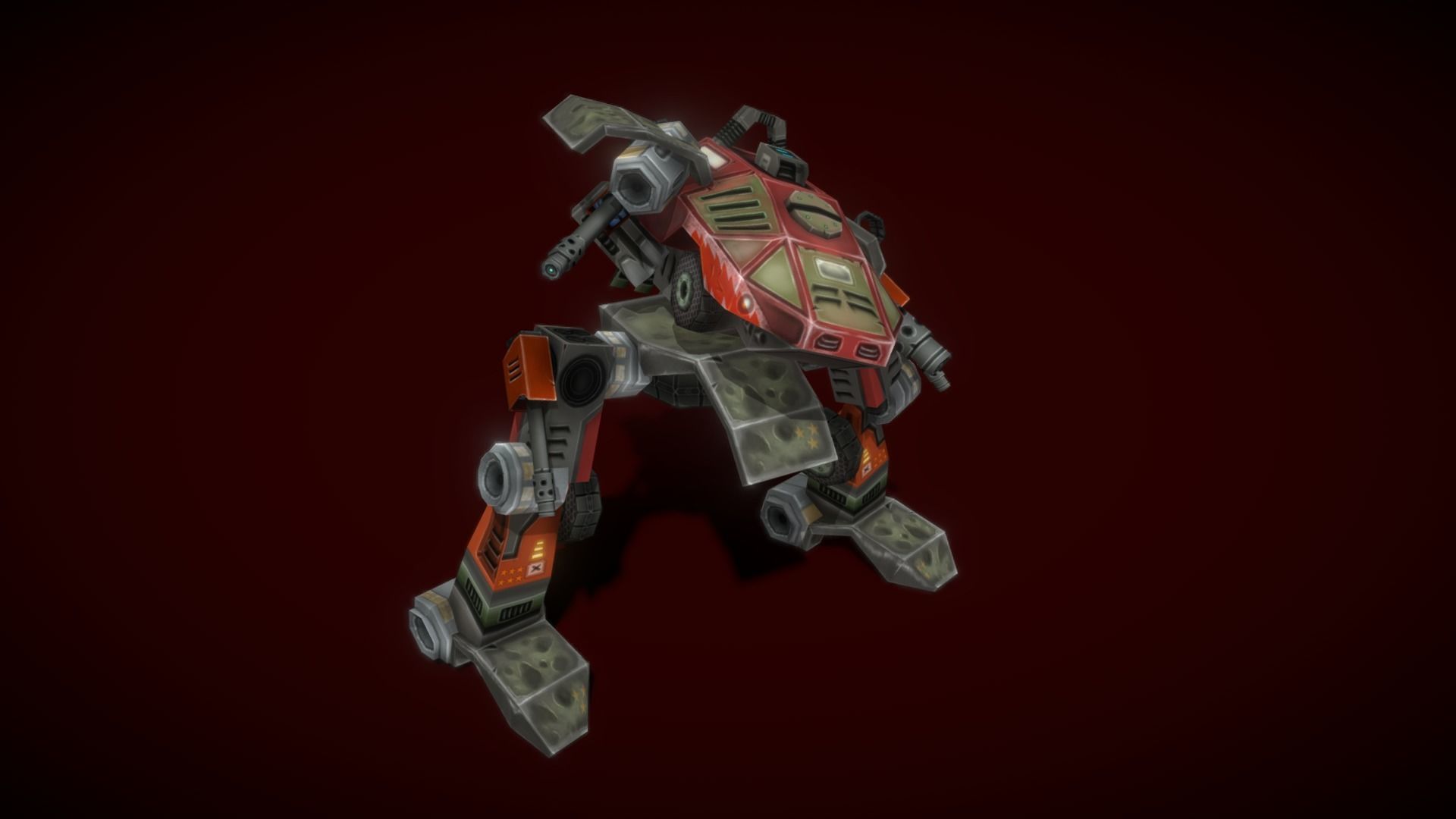 V5 Robot GB Low-poly 3D model_5