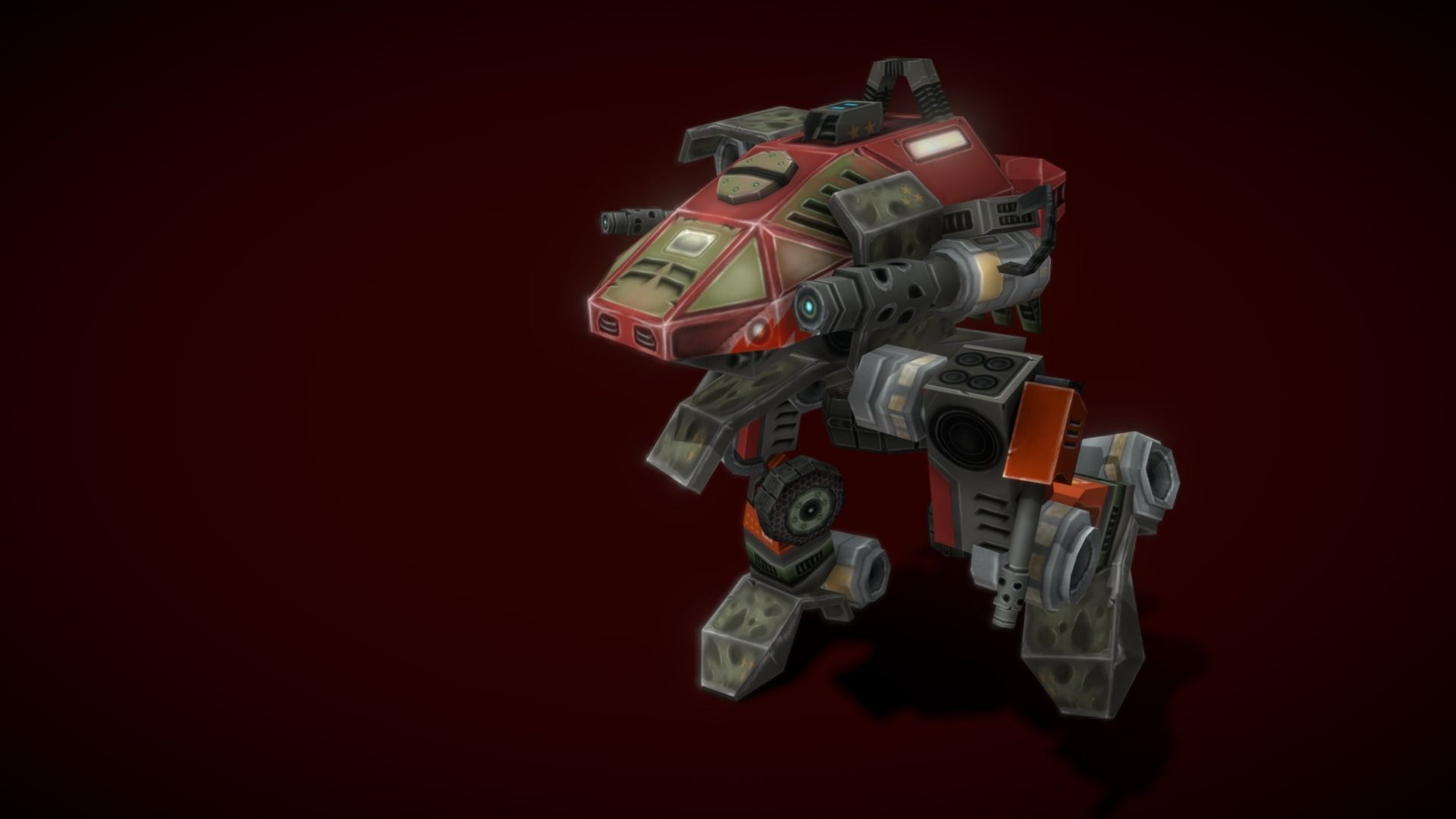 V5 Robot GB Low-poly 3D model_9