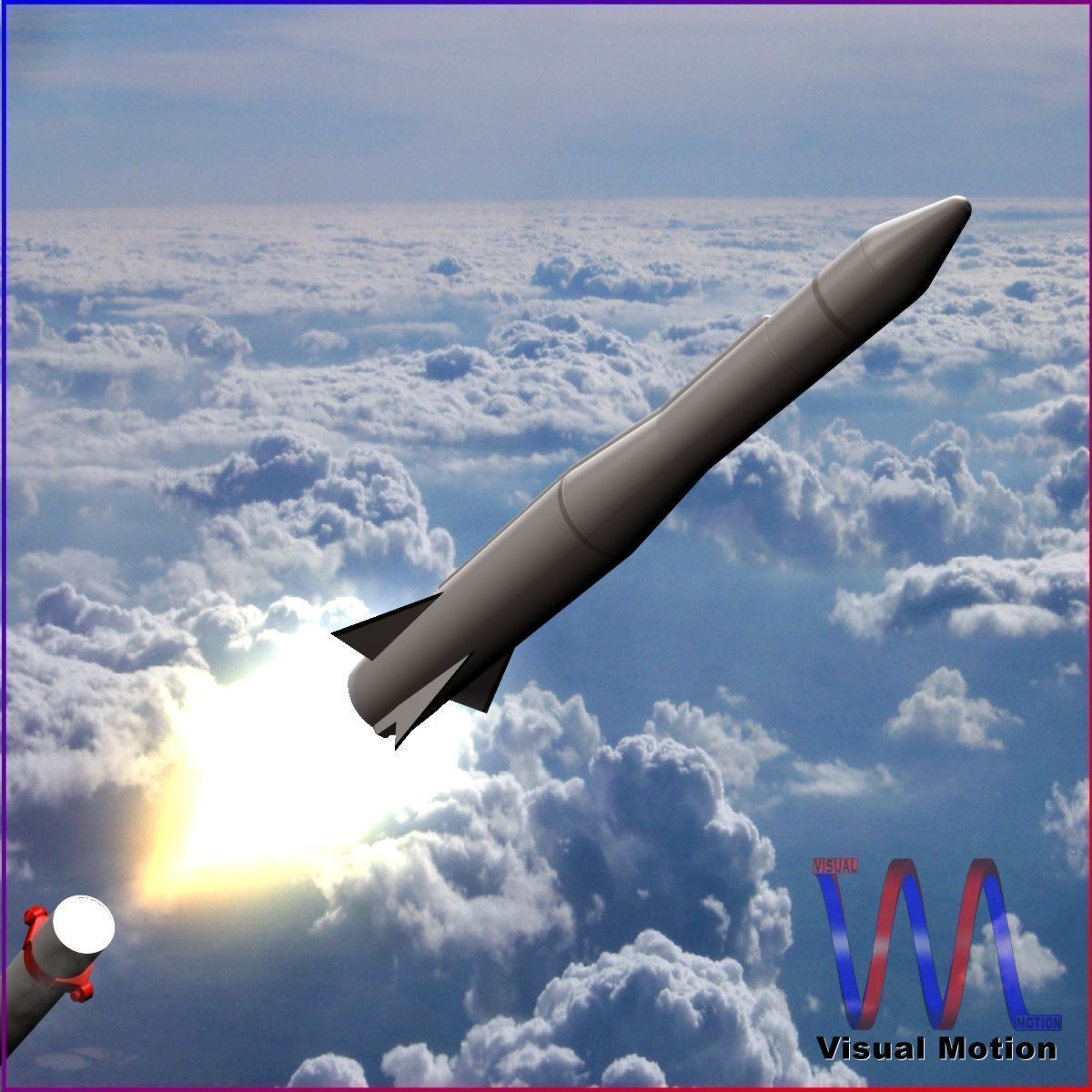 Blue Scout Jr Rocket 3D model_1