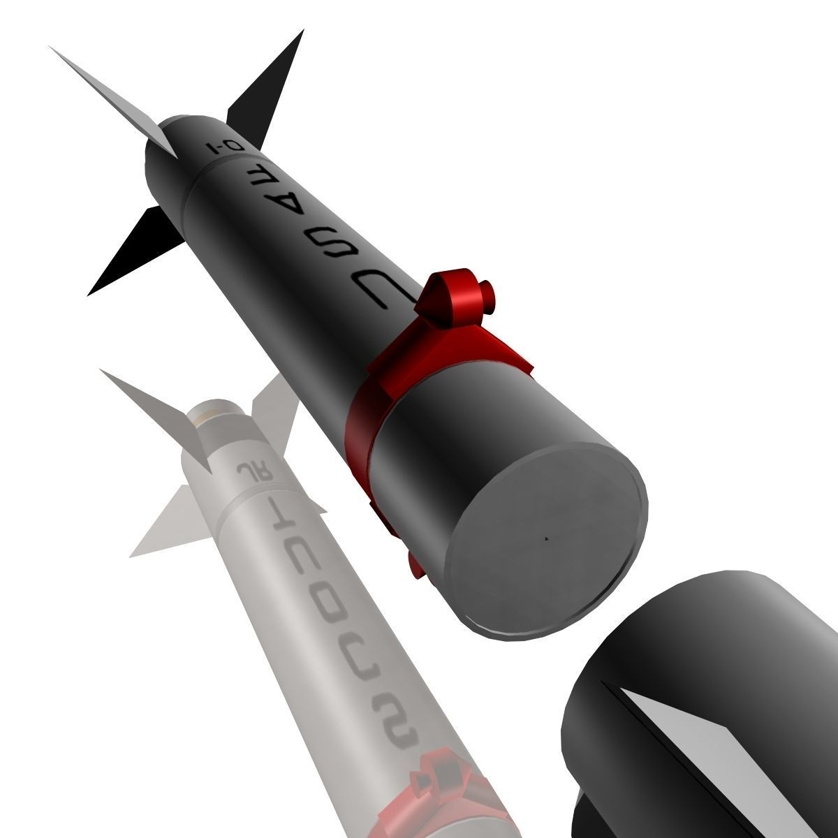 Blue Scout Jr Rocket 3D model_7