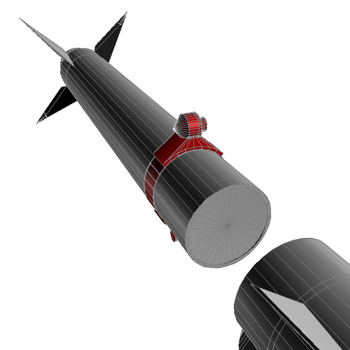 Blue Scout Jr Rocket 3D model_17