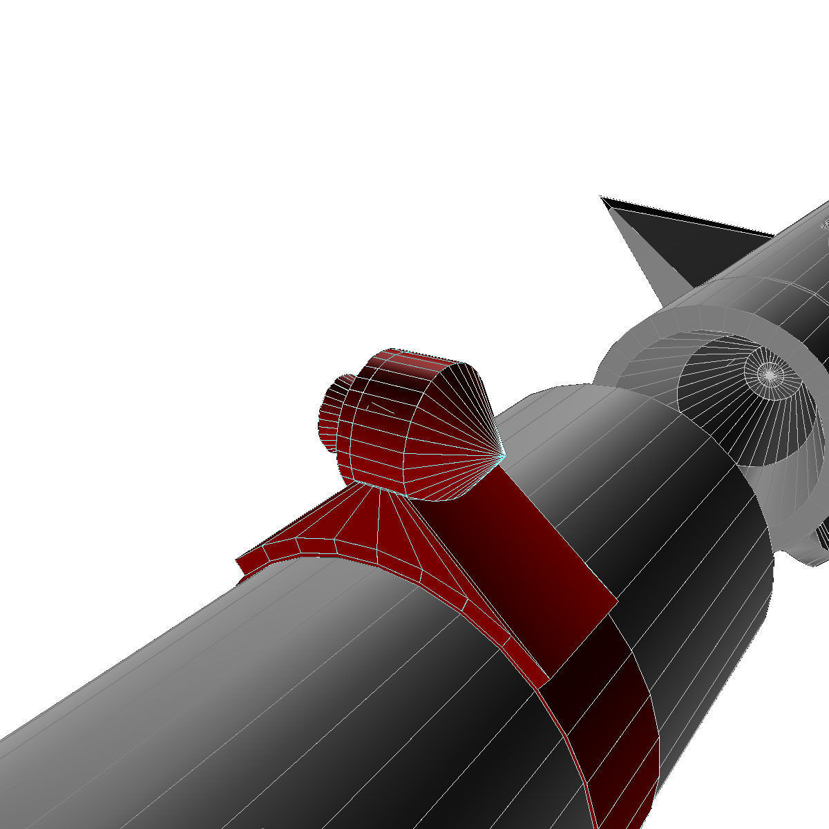 Blue Scout Jr Rocket 3D model_15