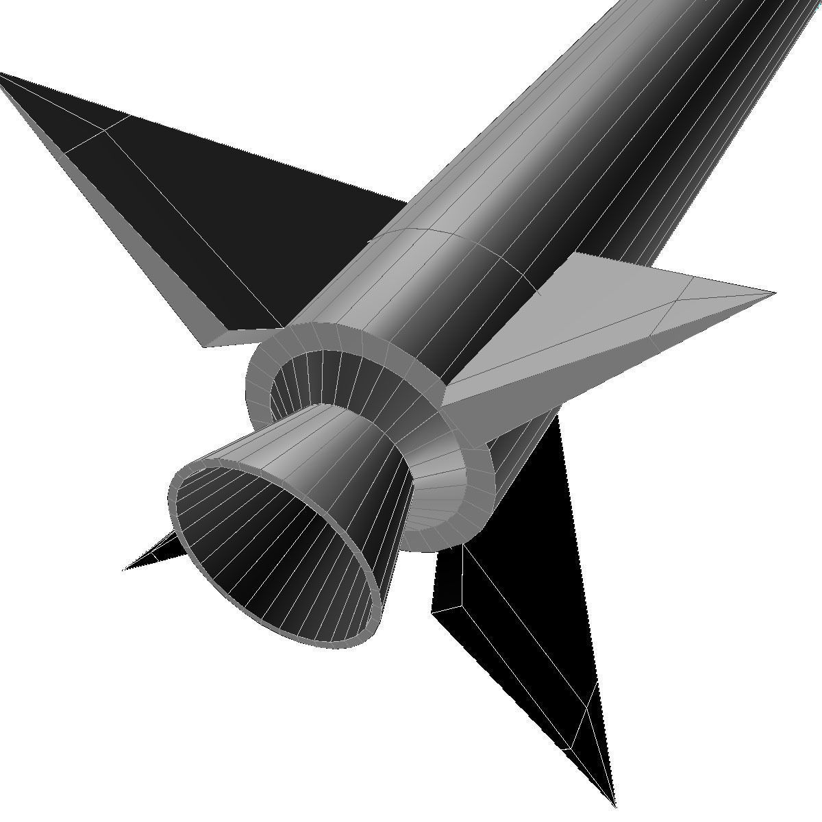 Blue Scout Jr Rocket 3D model_16