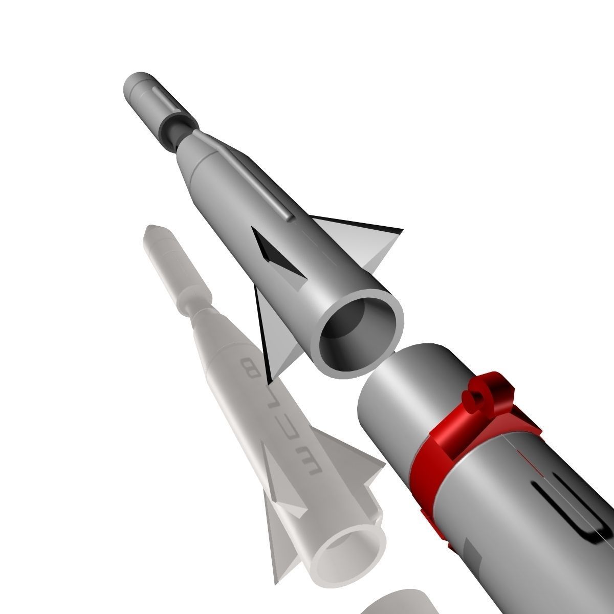 Blue Scout Jr Rocket 3D model_5