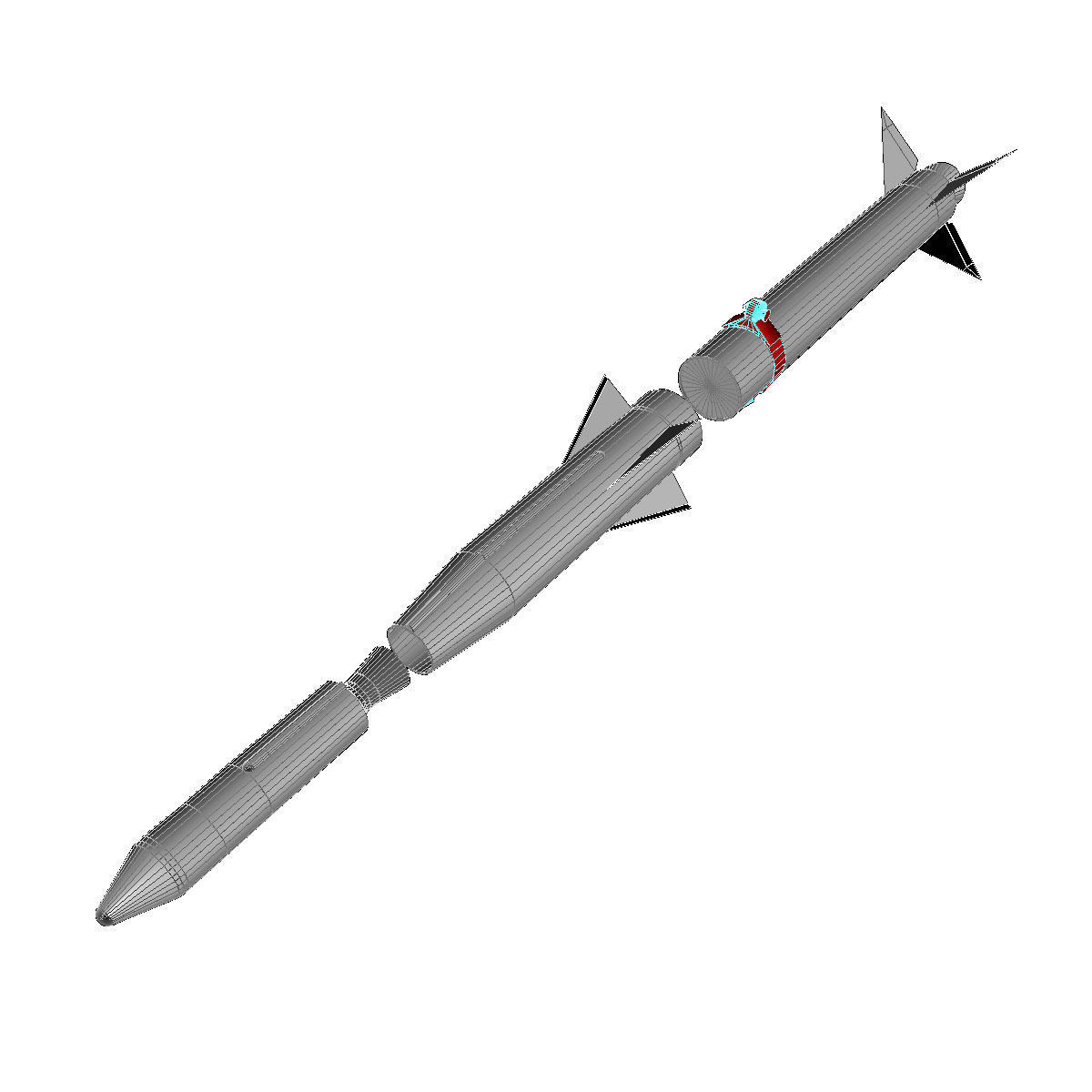 Blue Scout Jr Rocket 3D model_12