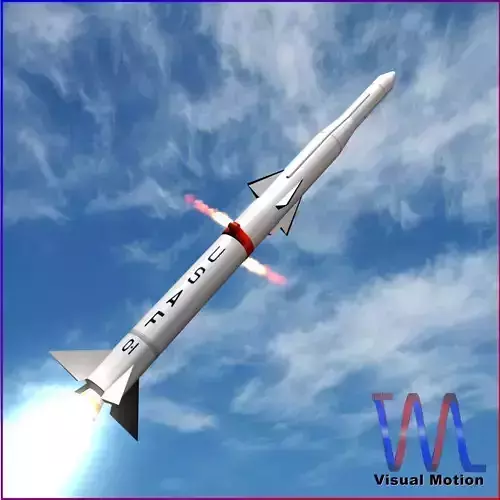 Blue Scout Jr Rocket 3D model