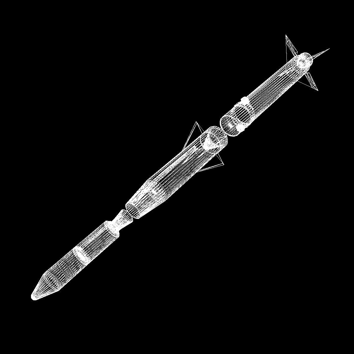 Blue Scout Jr Rocket 3D model_21