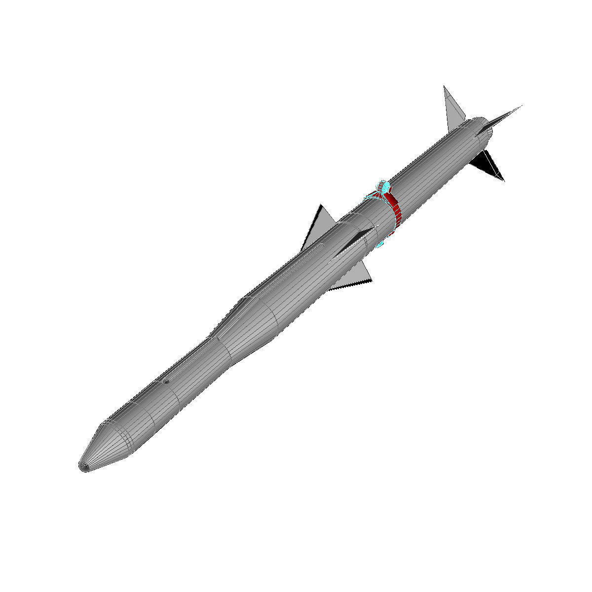 Blue Scout Jr Rocket 3D model_10