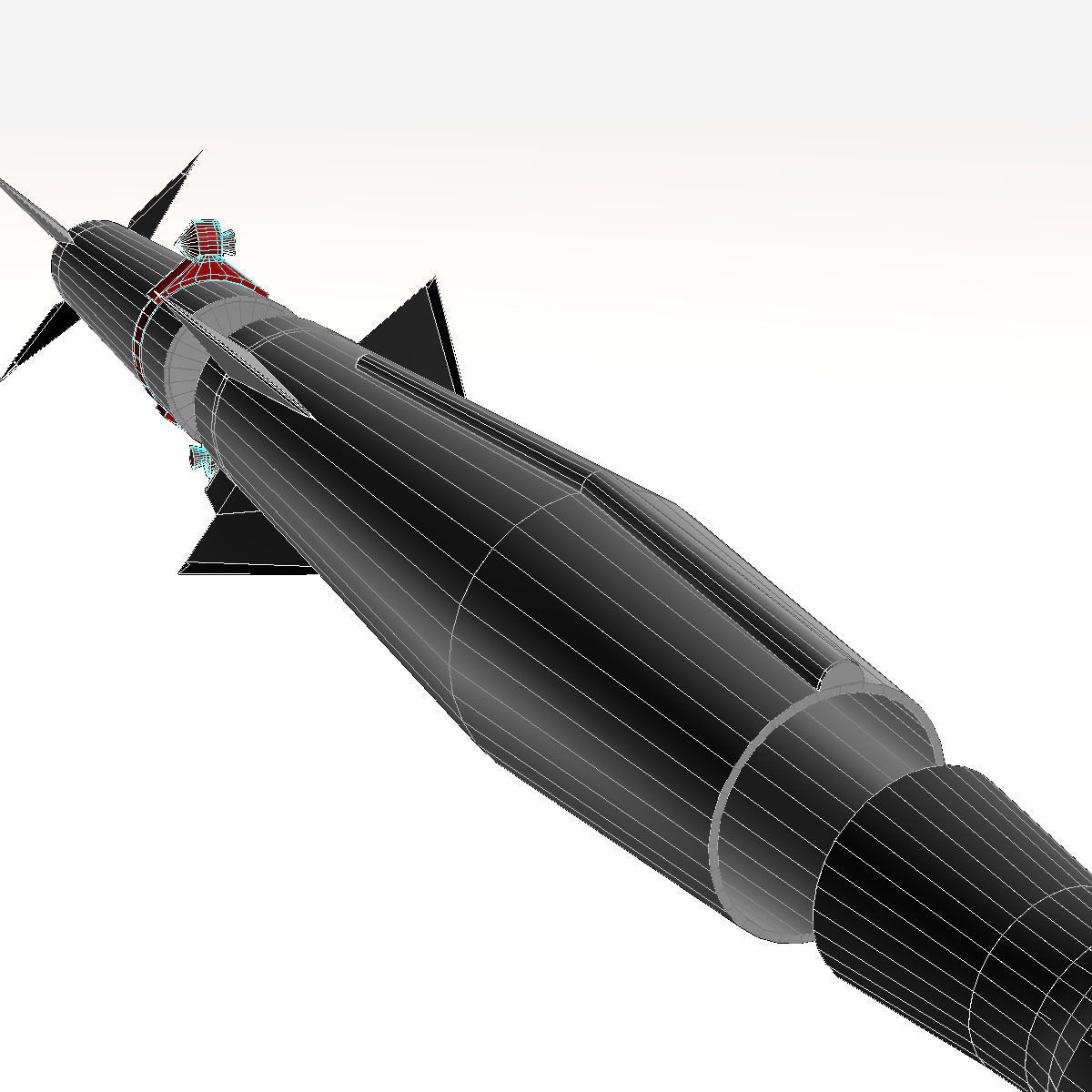 Blue Scout Jr Rocket 3D model_19