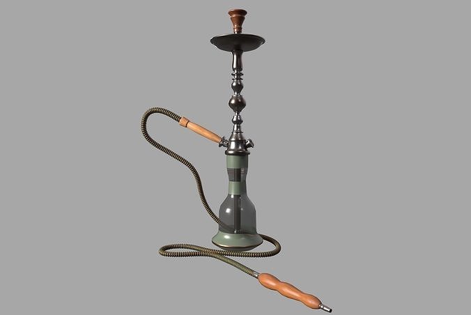 New Hookah lowpoly 3D model Low-poly 3D model