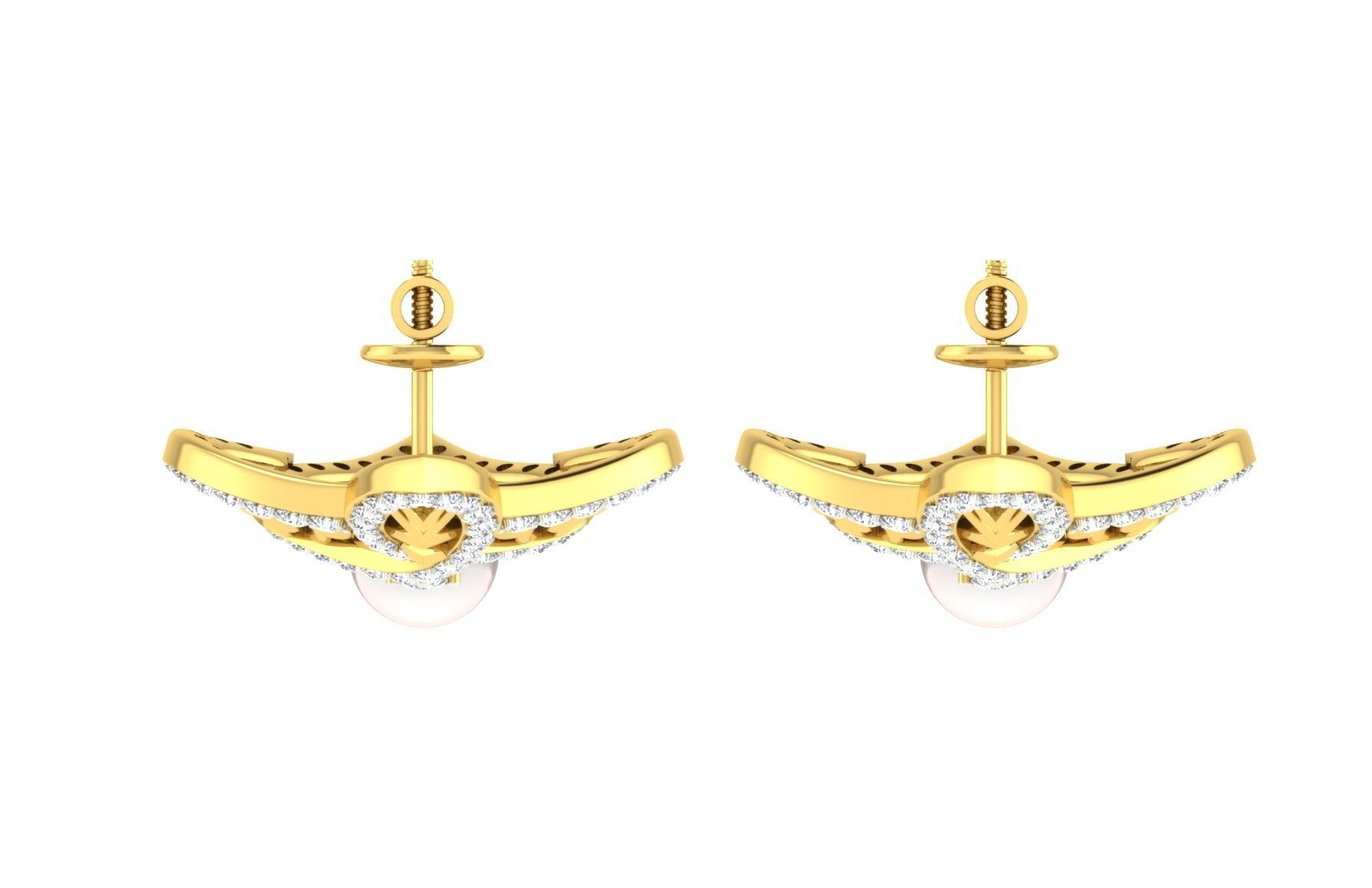 Pendant Earring Set 3dm STL OBJ FBX Render Details 3D print model_8