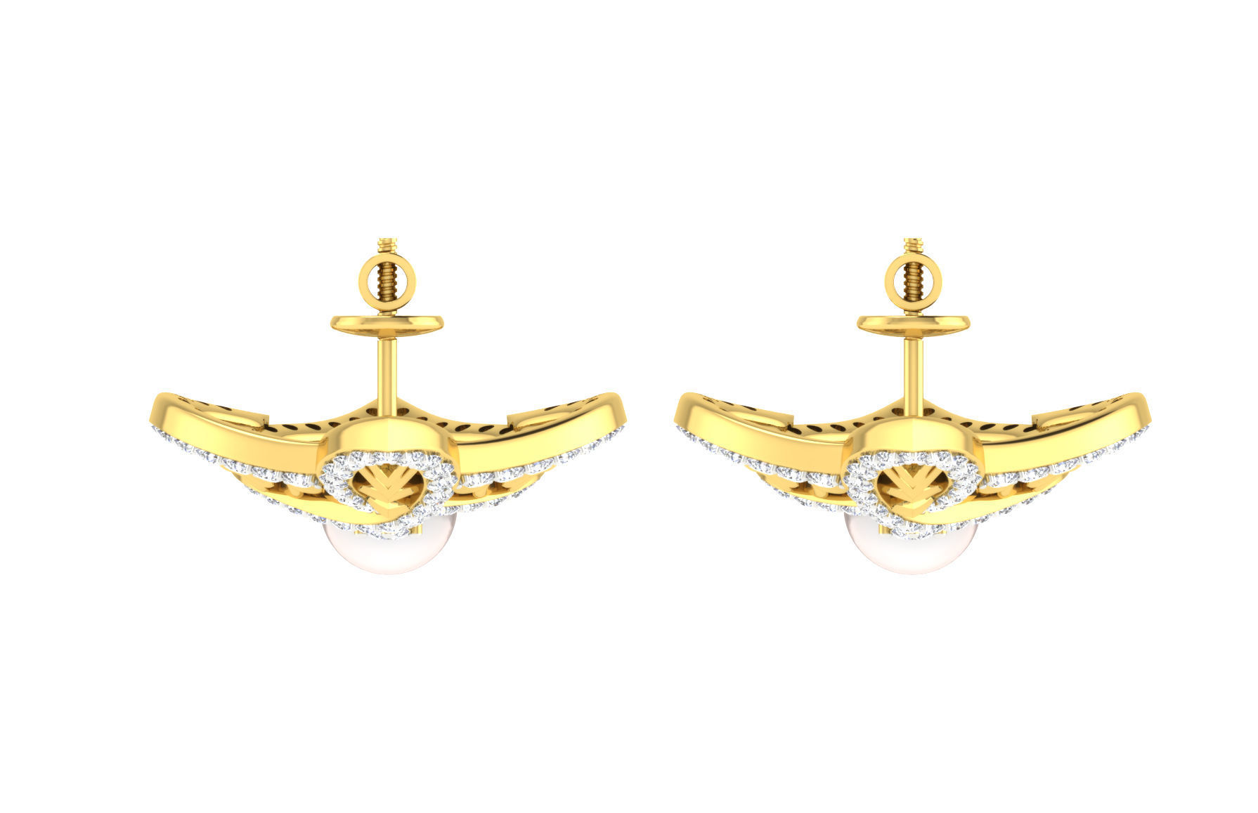 Pendant Earring Set 3dm STL OBJ FBX Render Details 3D print model_7