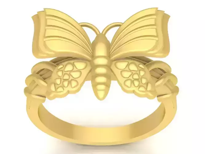 24k butterfly ring 3582
