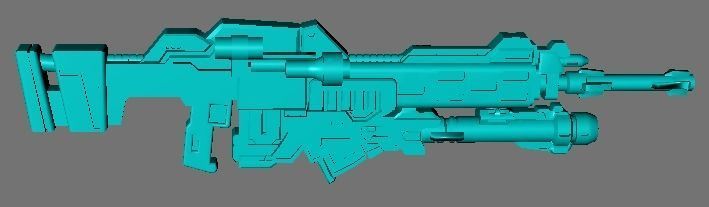 SAZABI KA GRAY GHOST RIFLE 3D print model_3