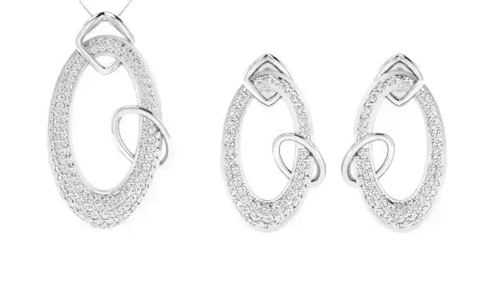 Pendant Earring Set 3dm STL OBJ FBX Render Details