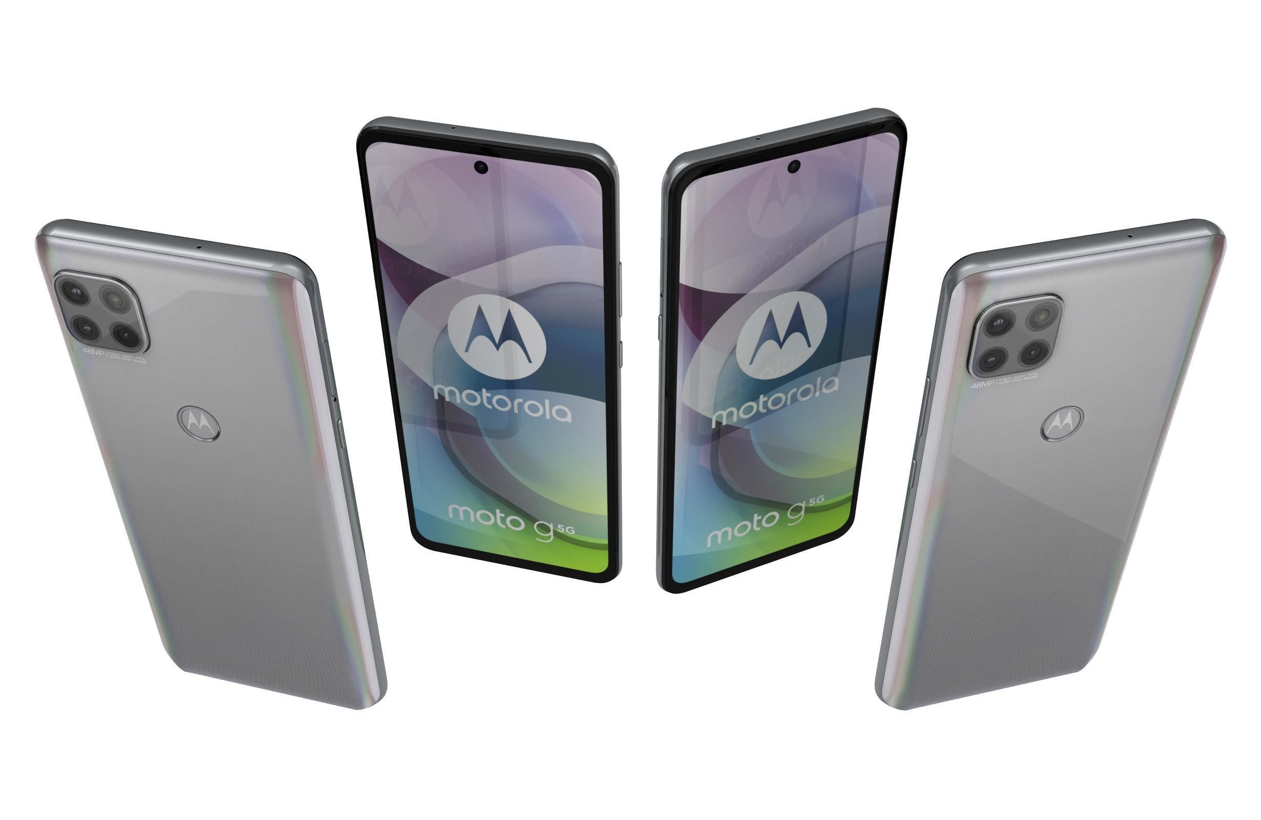 Motorola Moto G 5G Frosted Silver 3D model_4